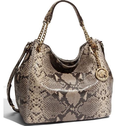 large michael kors tote leather snakeskin embossed|Michael Kors snakeskin clutch.